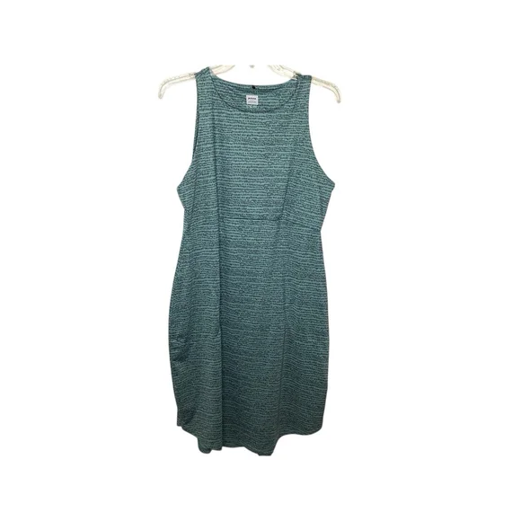 Prana Emerald Lake Dress Sz L Green Activewear Stretch Knit Gorpcore Comfort EUC - Picture 4 of 11
